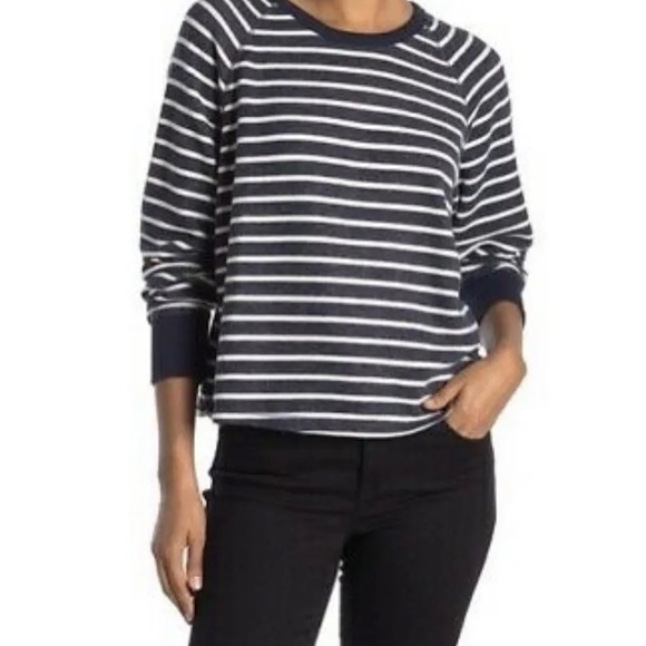 Madewell Mile(s) Top X-Small Blue Striped - Picture 2 of 7